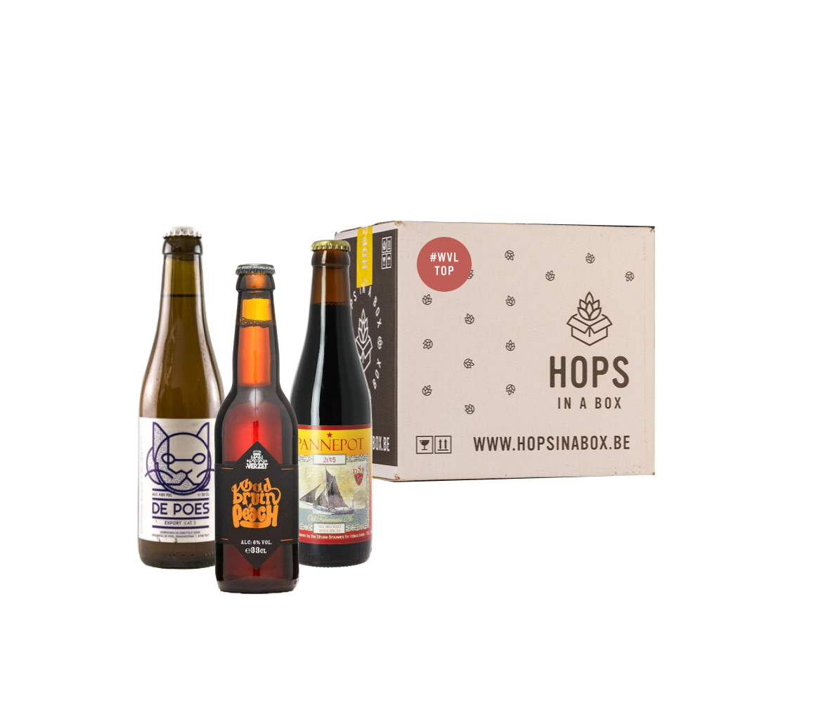 West vlaams bier west-vlaams bier bierpakketten biercadeau biergeschenk hops in a box